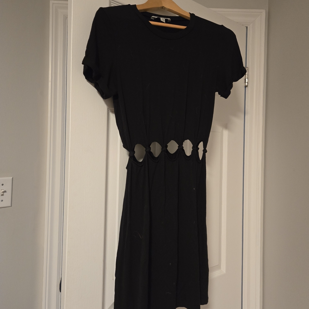 American Eagle Outfitters Black Mini Dress with Cut-Outs
